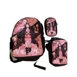 Anime Demon Slayer Nezuko 17 Inch 3 Piece Backpack Set
